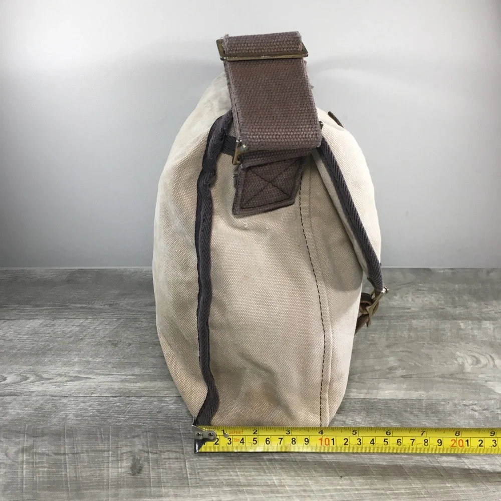Duluth Pack Safari Travel Briefcase Tan Canvas Book Laptop Bag Business Everyday